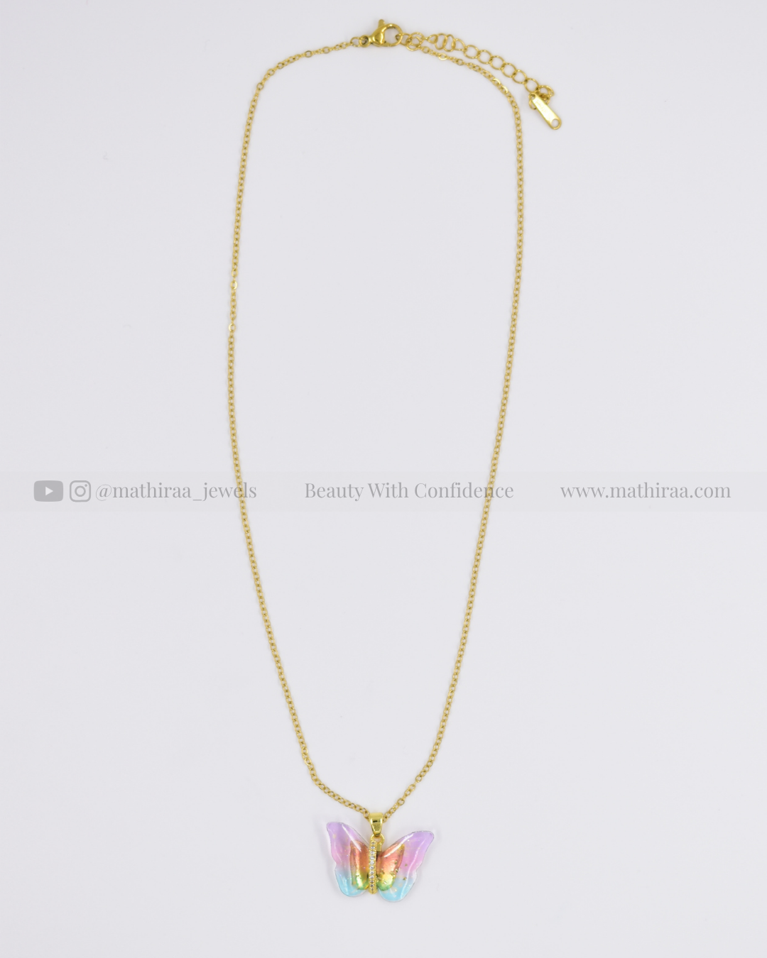 Aesthetic Pastel Butterfly Chain