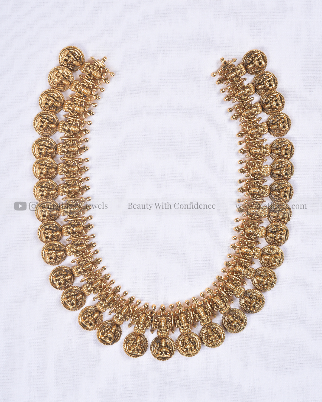 Duo Lakshmi Heritage Neckset - Exclusively Designed by Mathiraa Jewels