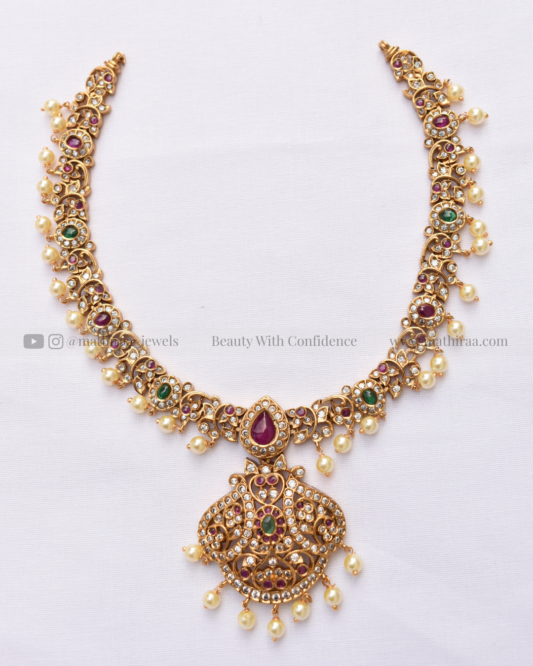 Antique Pearl drop adigai