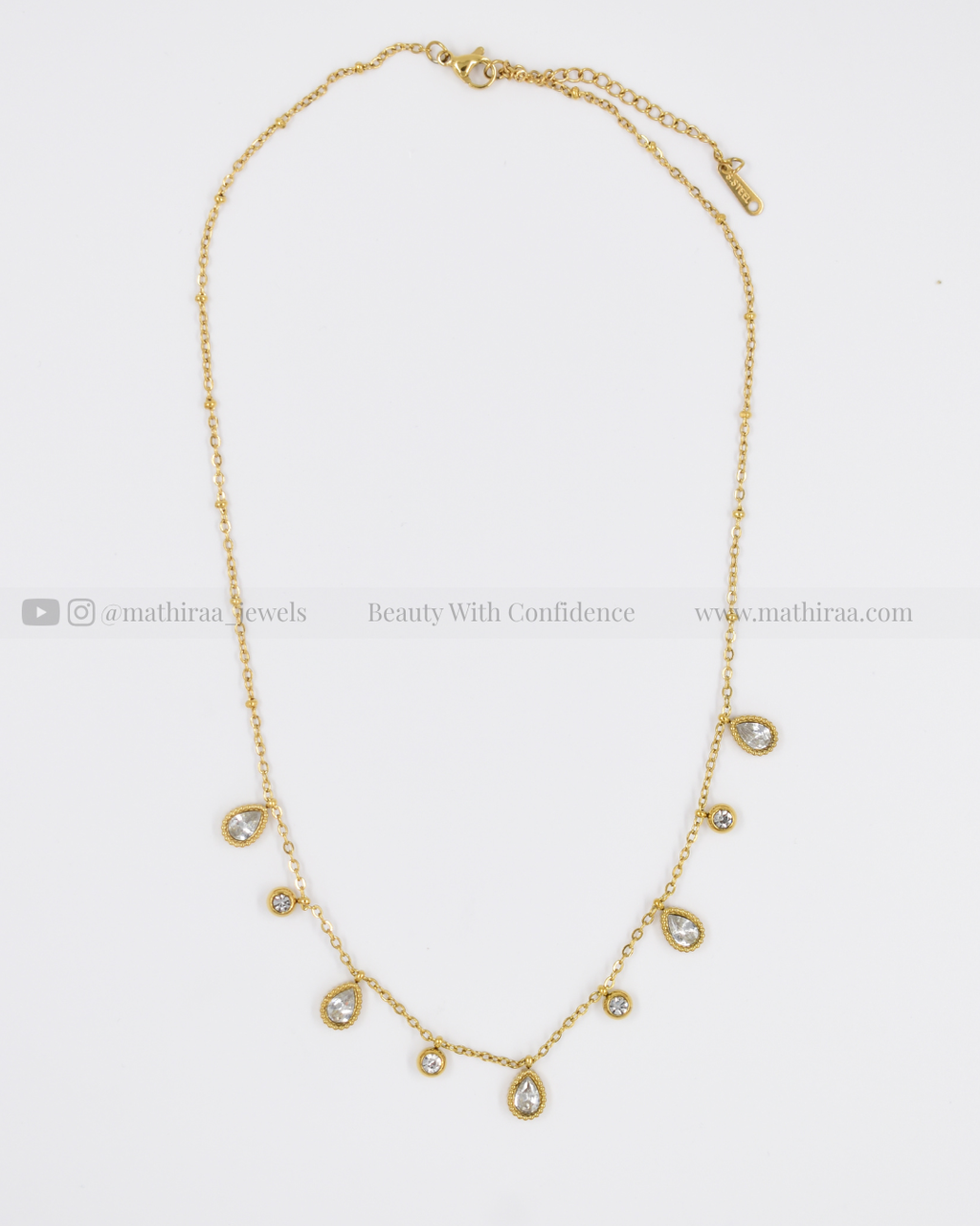 Teardrop Cascade Charm Chain