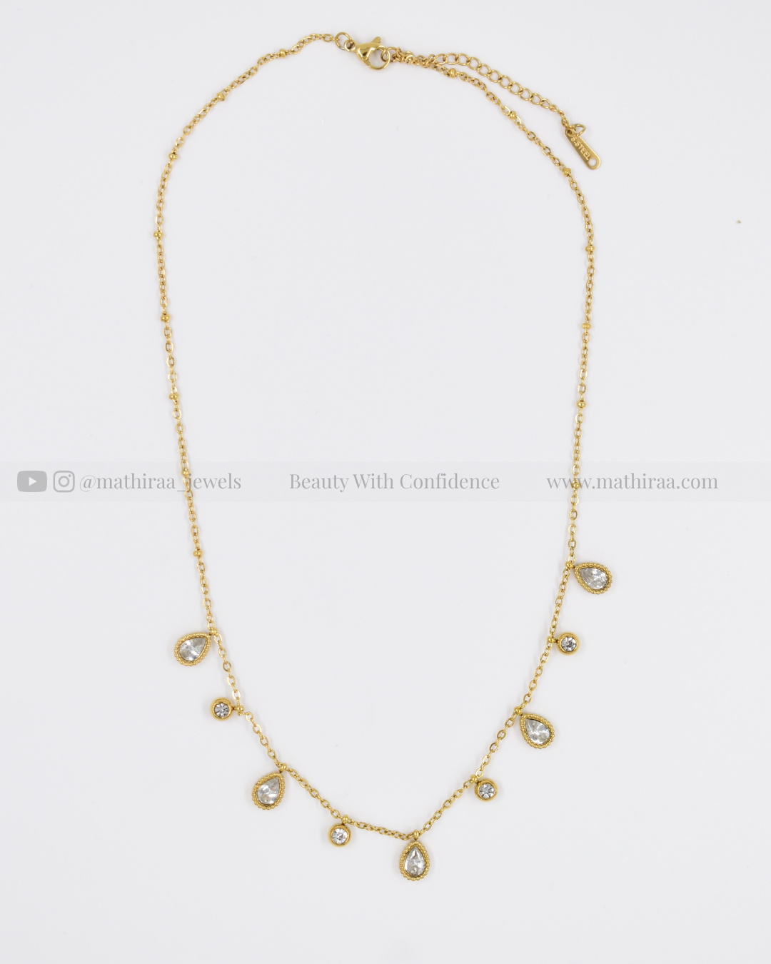 Teardrop Cascade Charm Chain