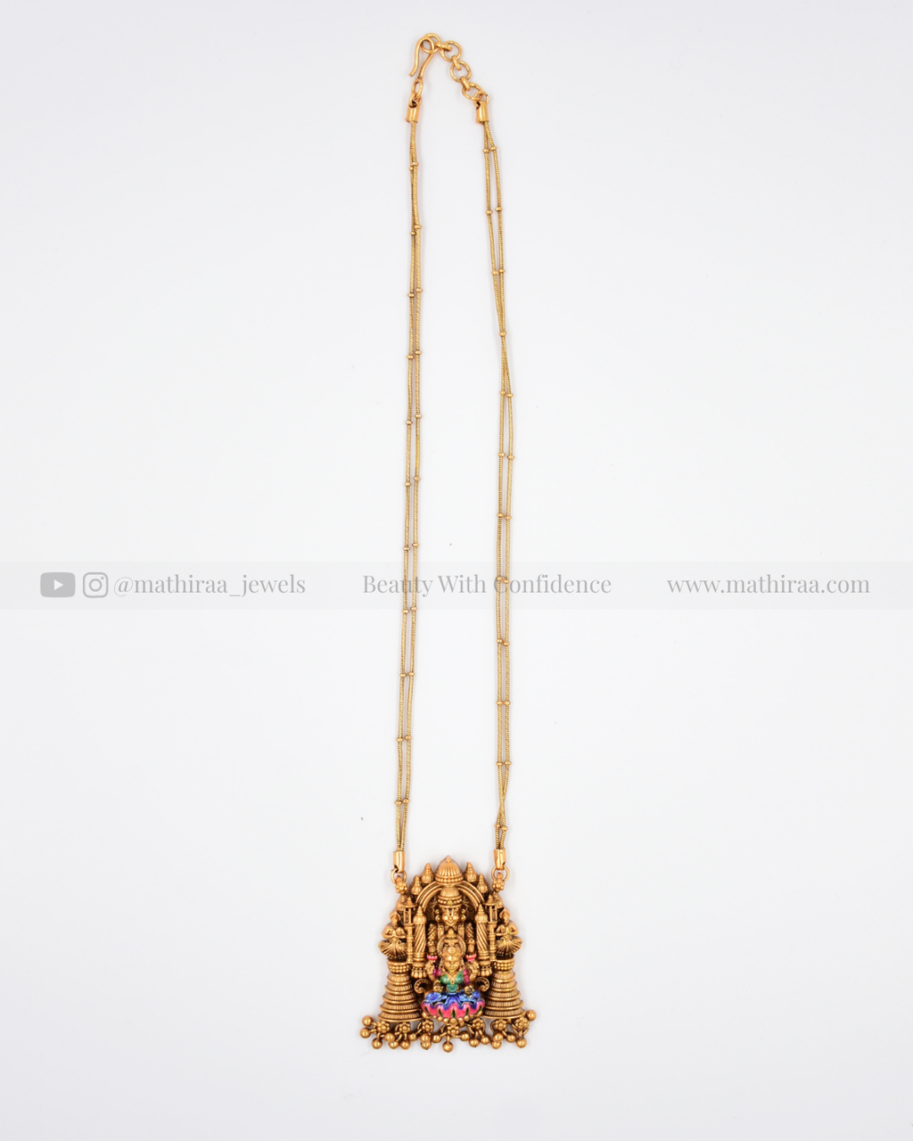 Sri Lakshmi Balaji Meenakari  Pendant Chain