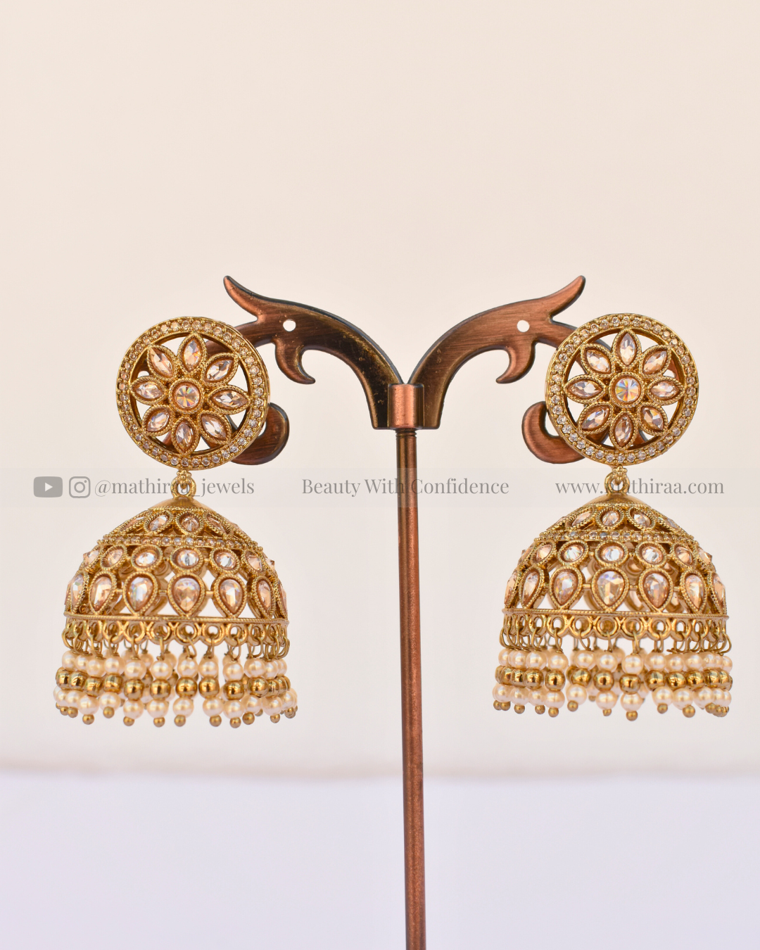 Bridal Polki Mehandi Jhumka