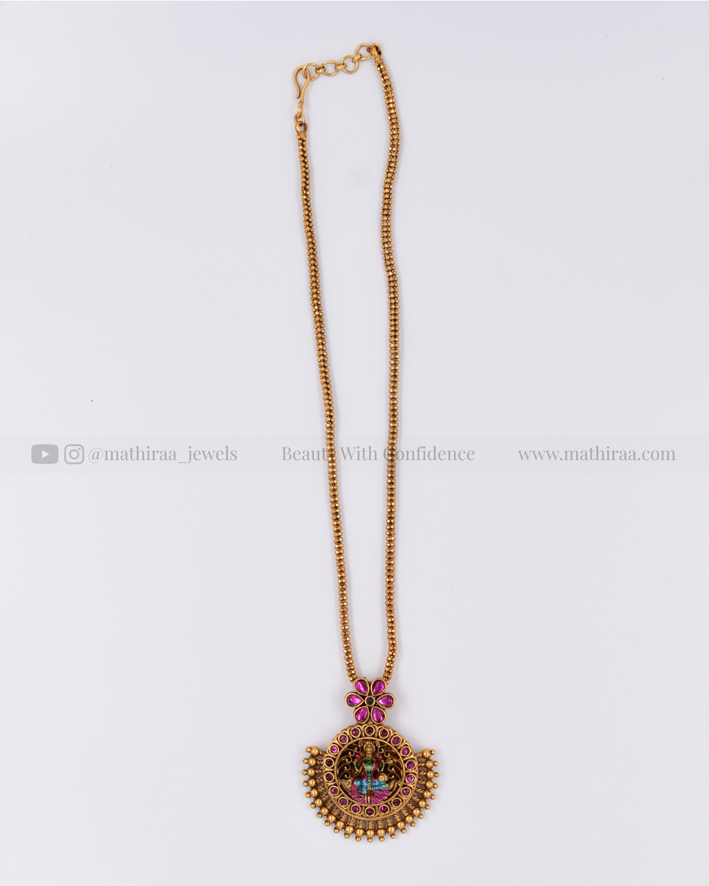 Aishwarya Lakshmi Meenakari Pendant Chain
