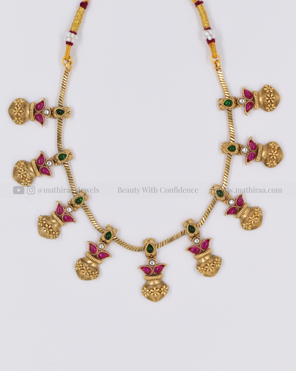 Purnika Kalasha Drop Neckset