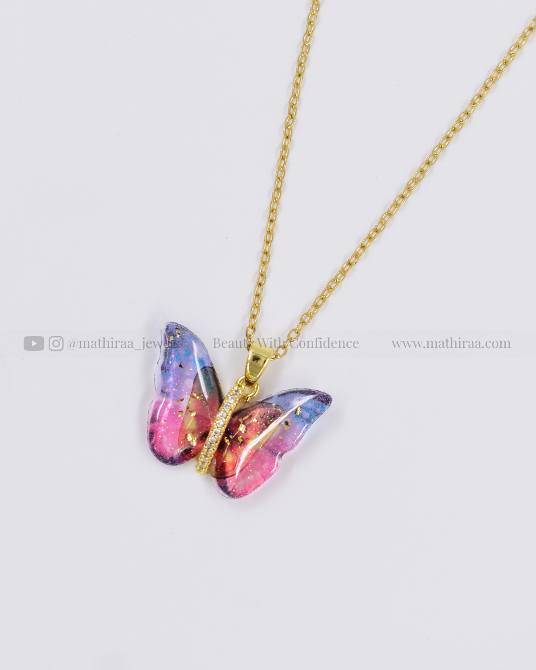Ethereal Pastel Butterfly Chain