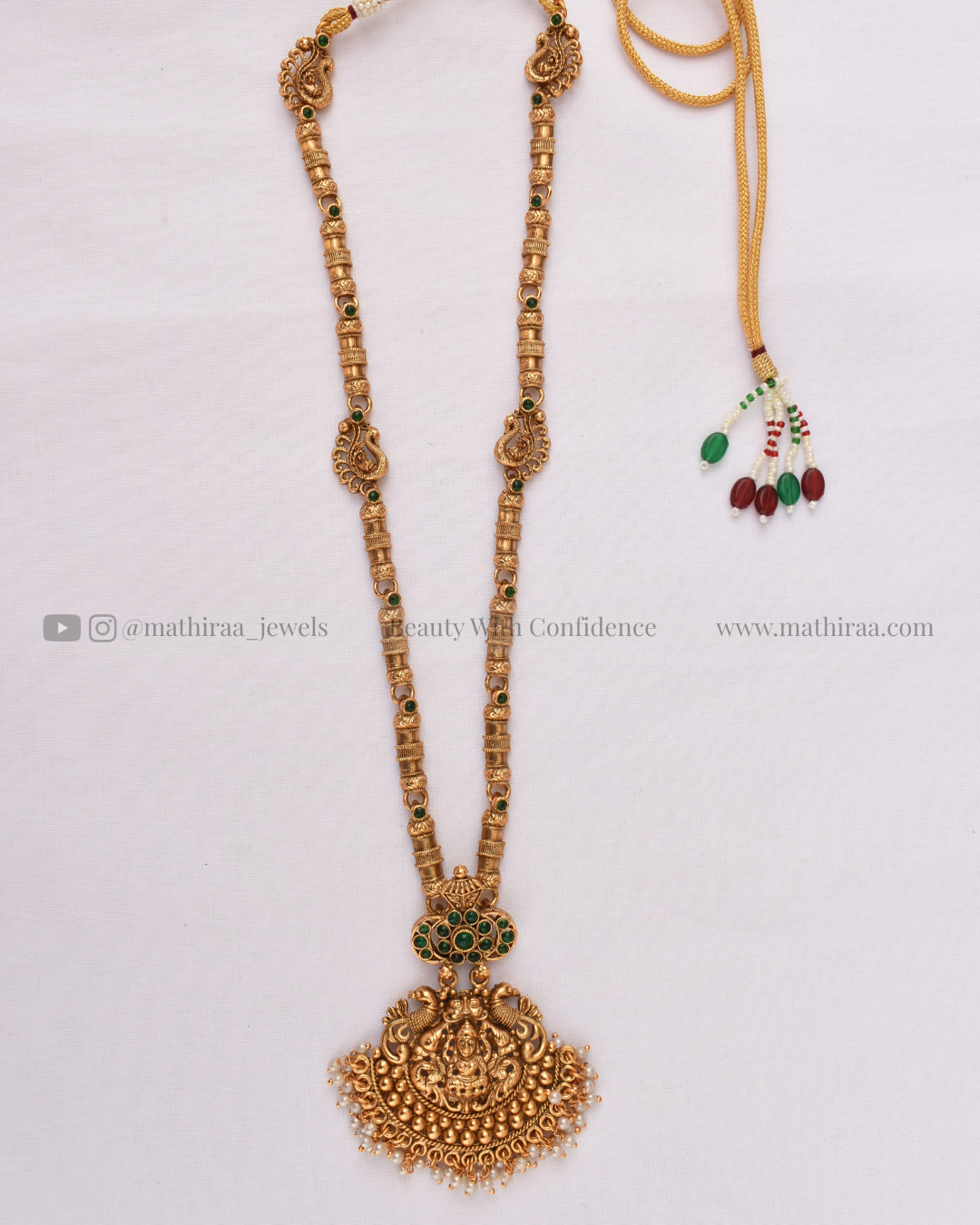 Gold Plated Lakshmi Long Haaram