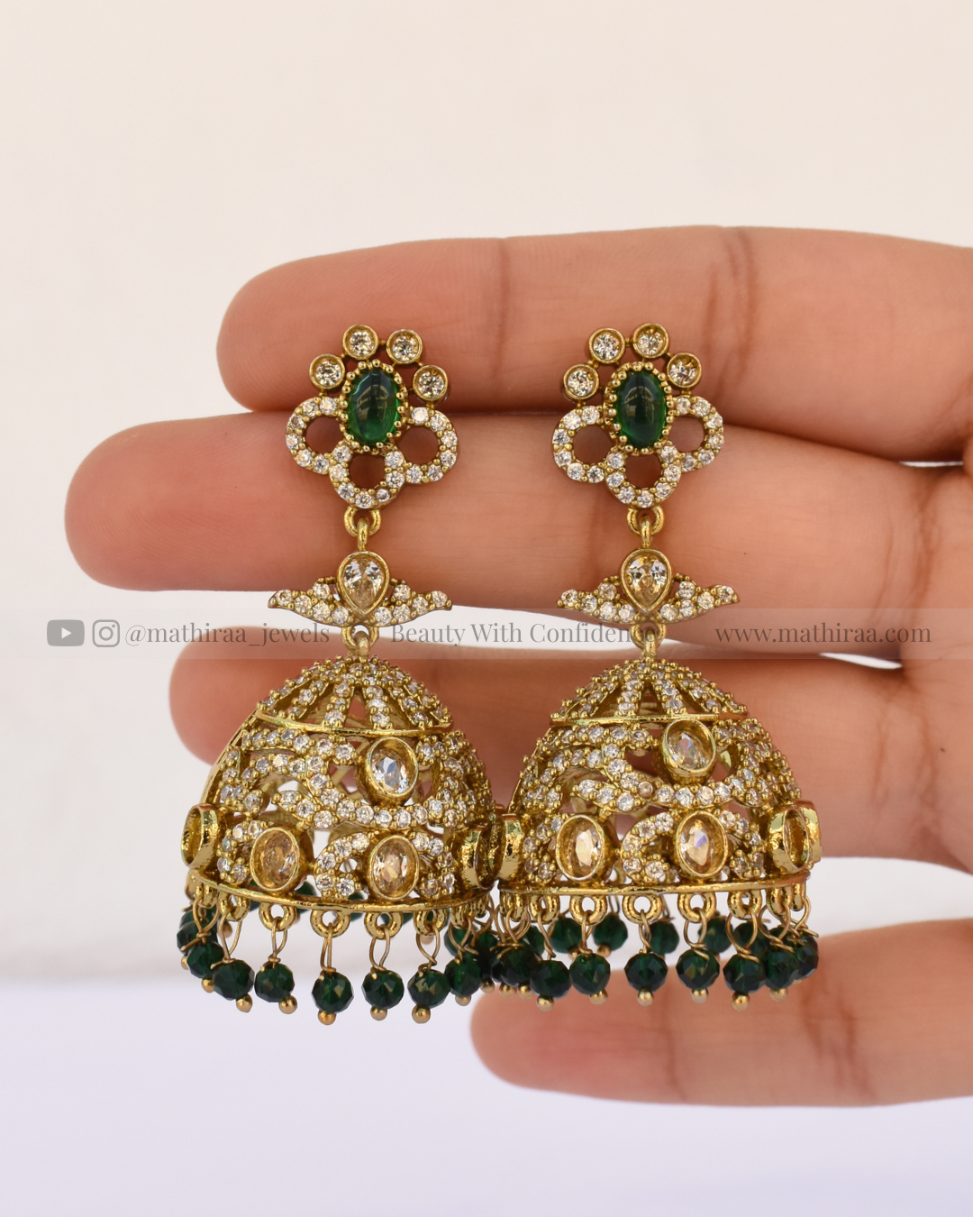 Pastel Glow CZ Jhumka