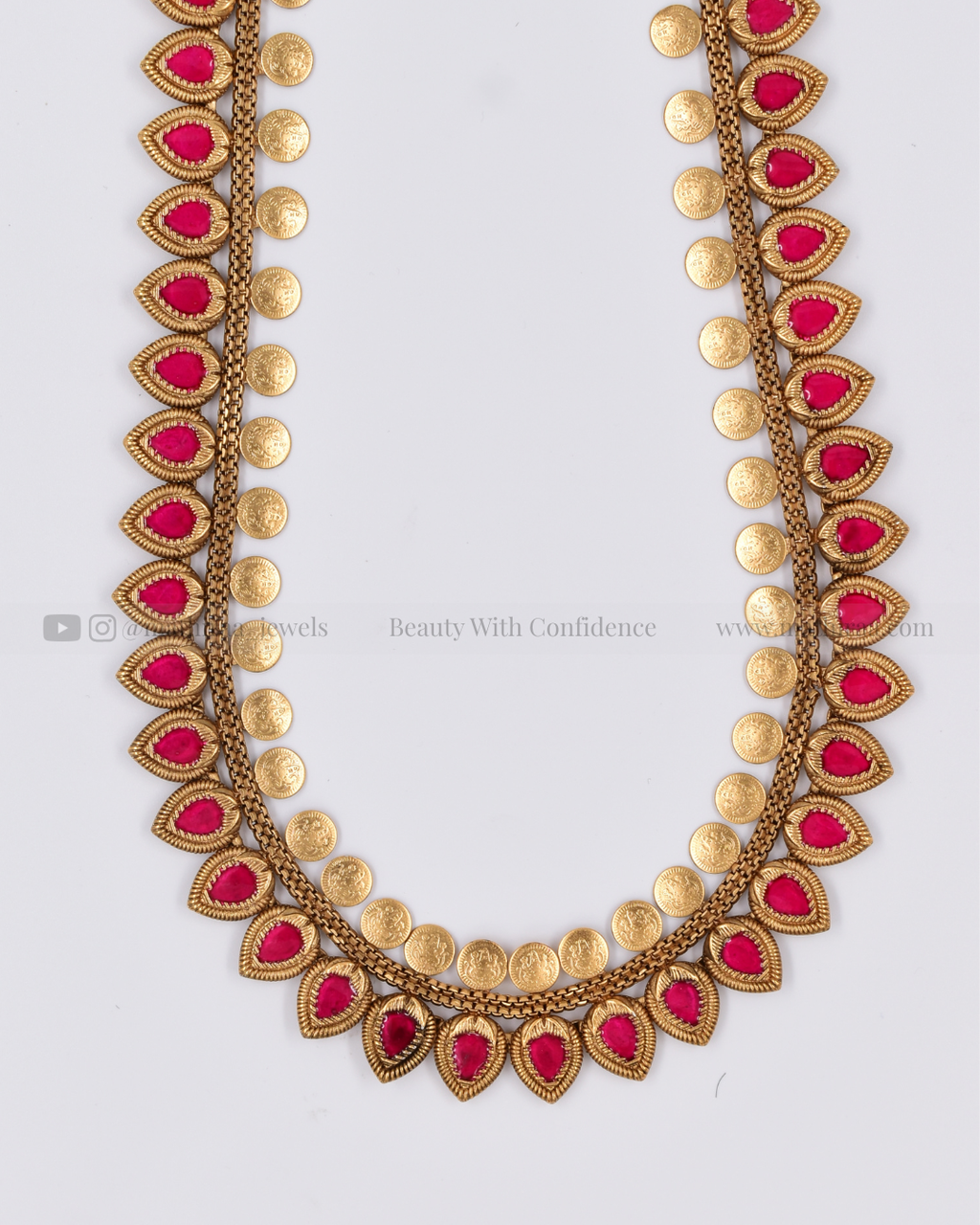 Pink Kasu Vaibhavi Haaram