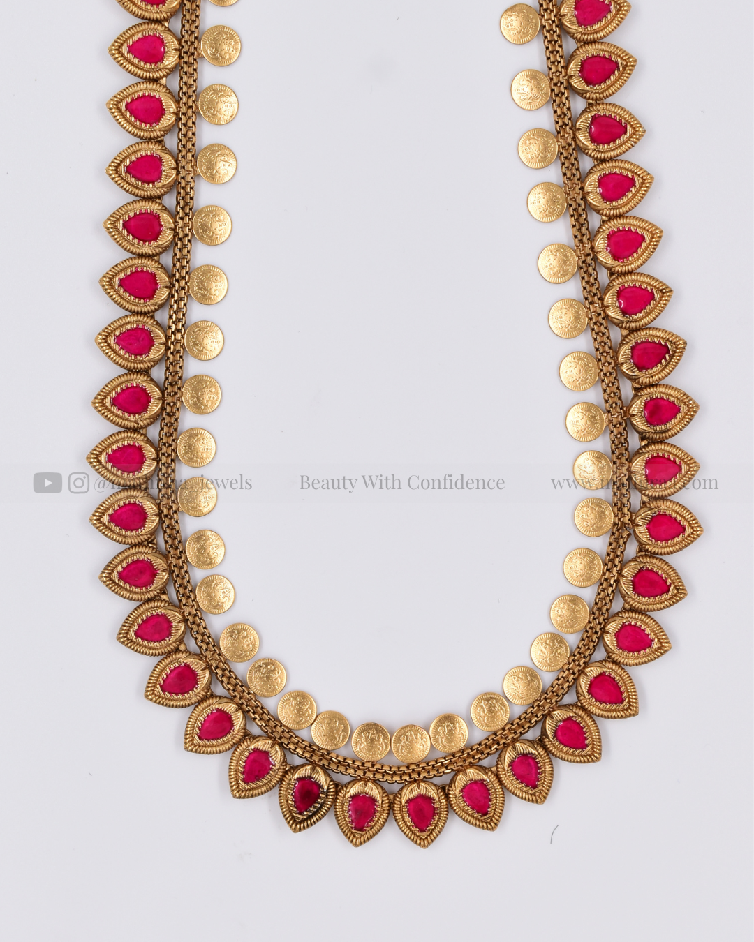 Pink Kasu Vaibhavi Haaram