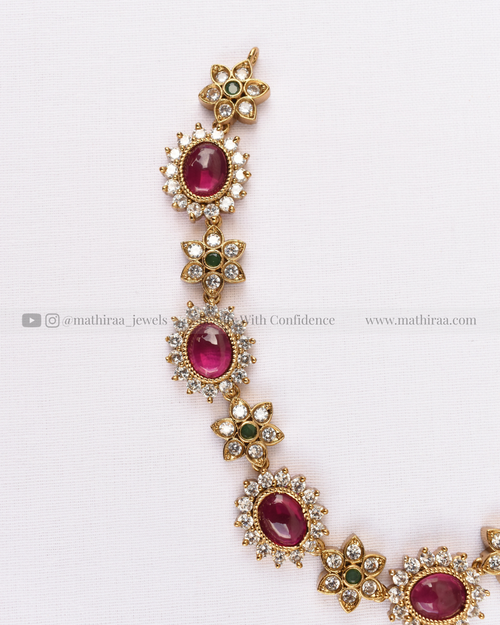 AD Ruby Floral Neckset
