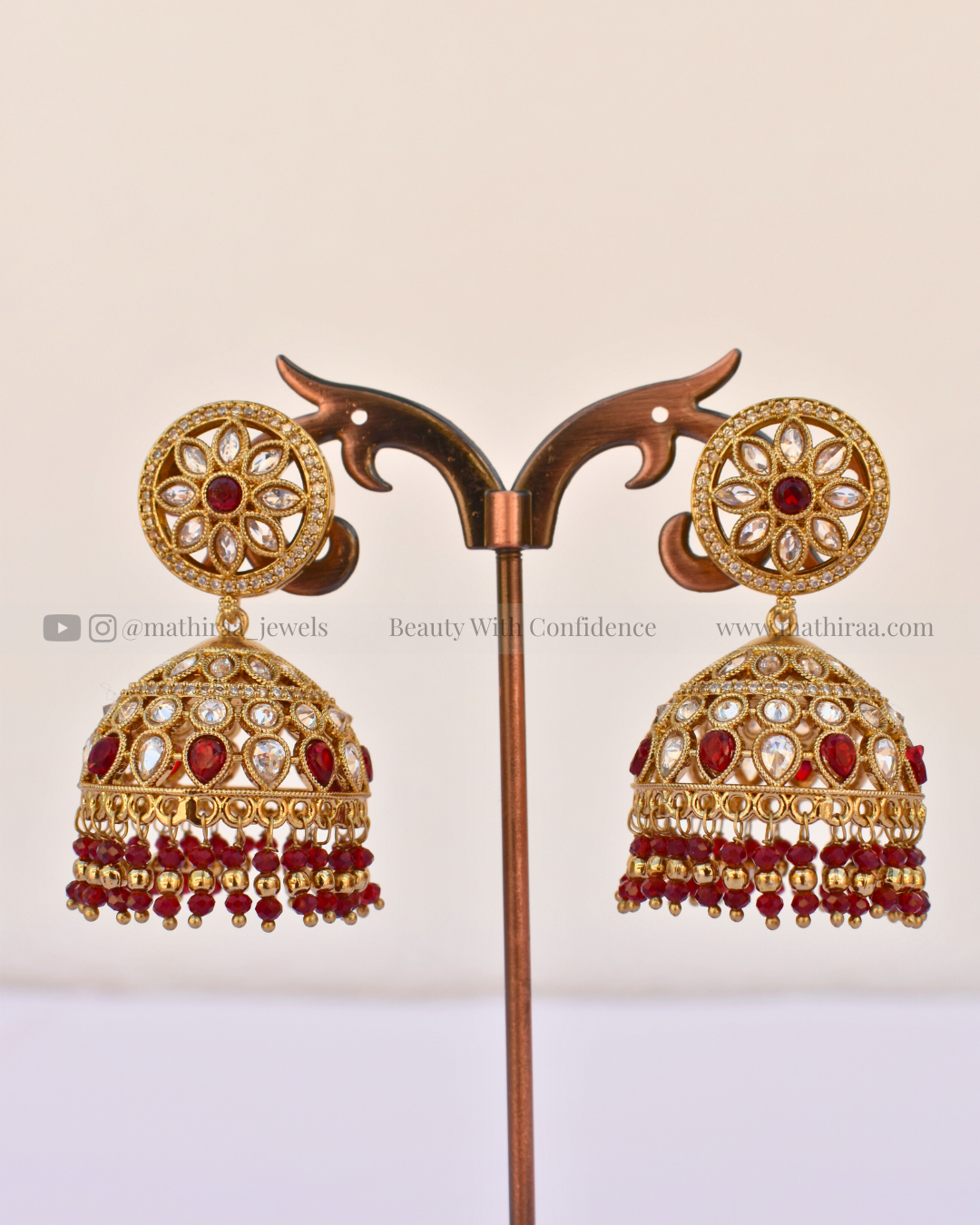 Bridal Polki Mehandi Jhumka