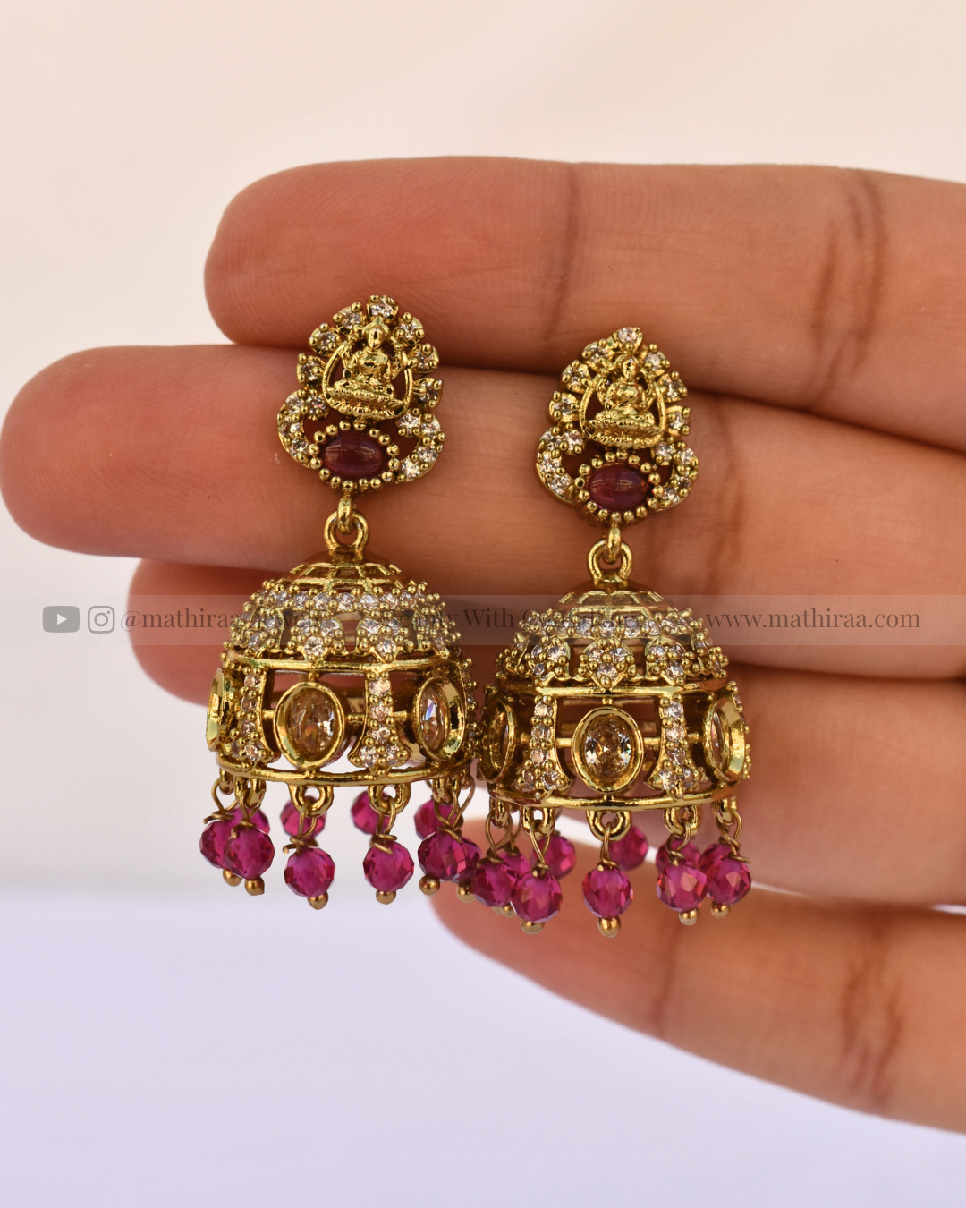 Lakshmi CZ Jhumkas