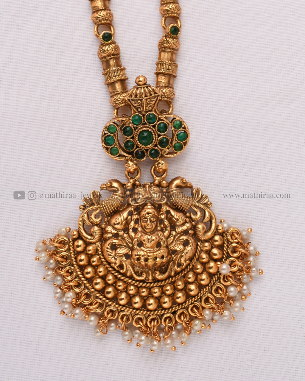 Gold Plated Lakshmi Long Haaram
