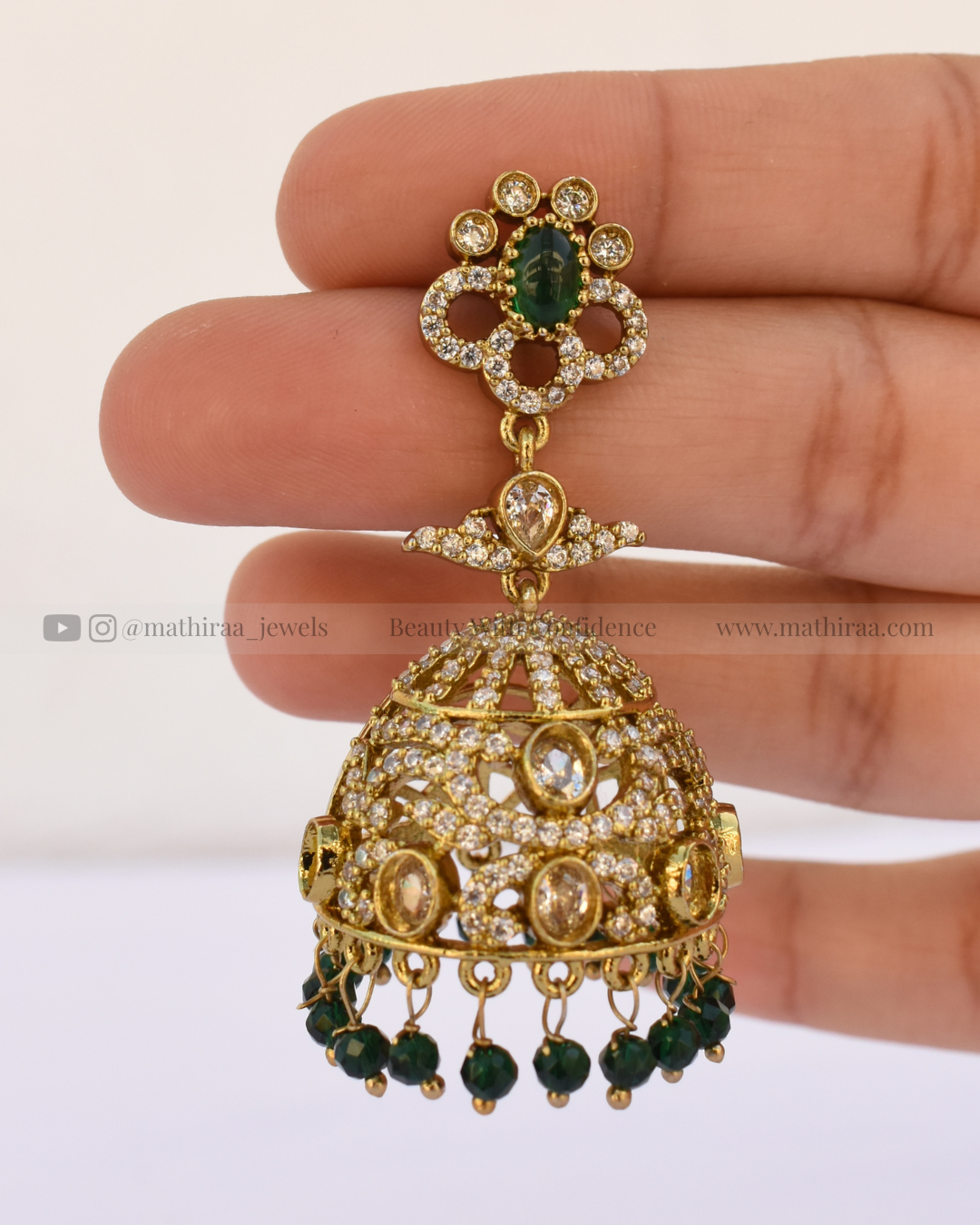 Pastel Glow CZ Jhumka