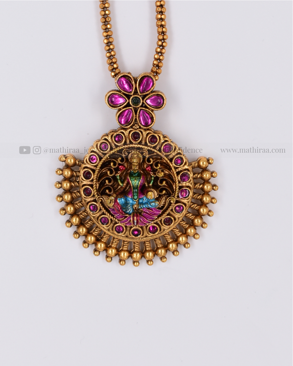 Aishwarya Lakshmi Meenakari Pendant Chain