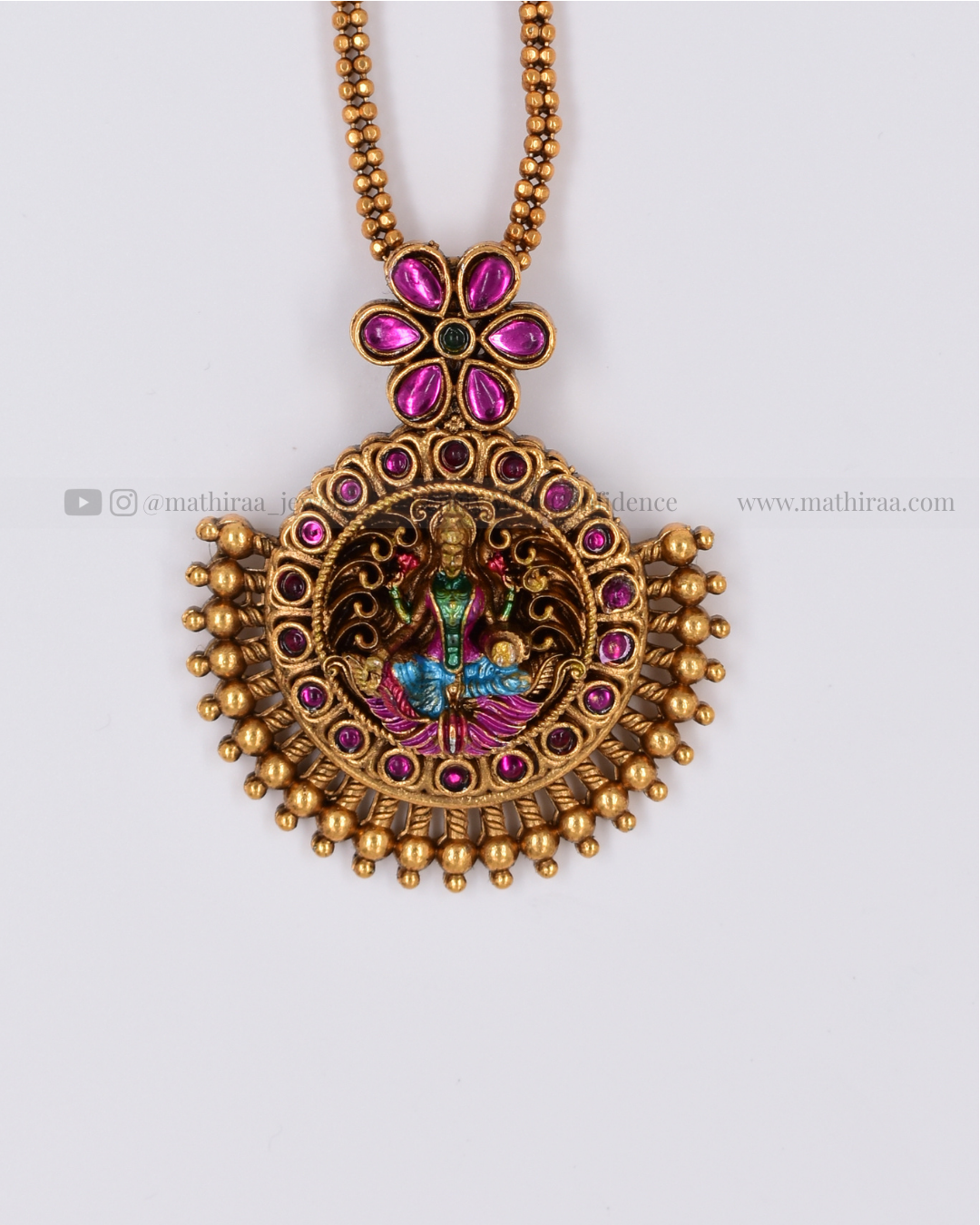 Aishwarya Lakshmi Meenakari Pendant Chain