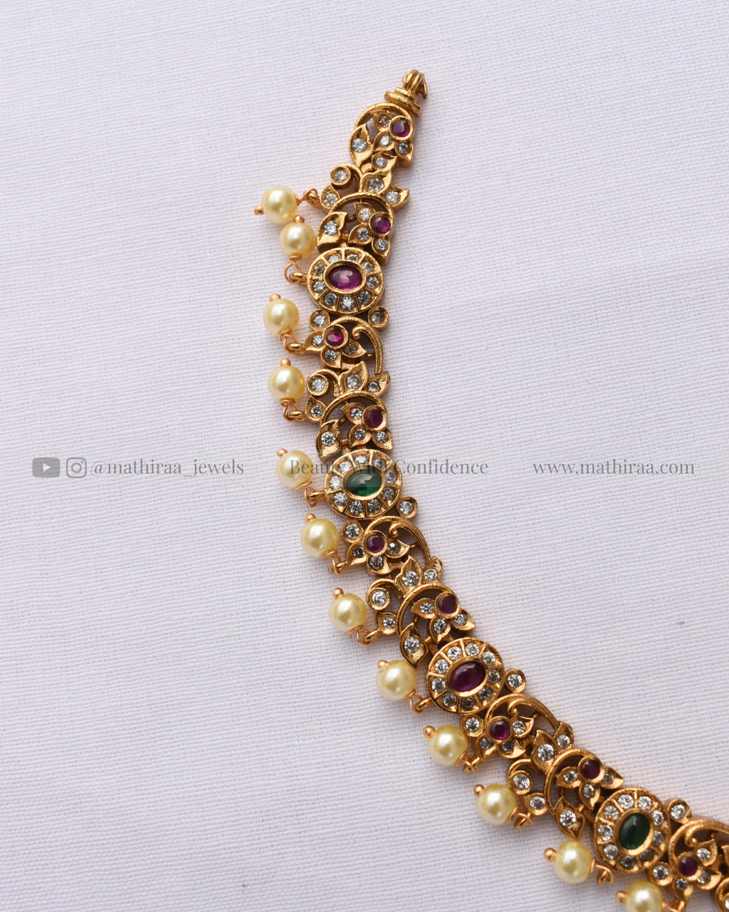 Antique Pearl drop adigai