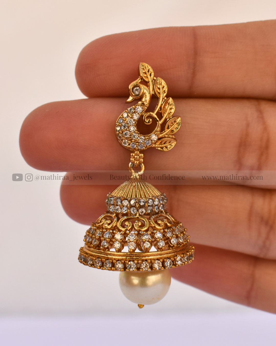 Partywear Peacock Jhumka