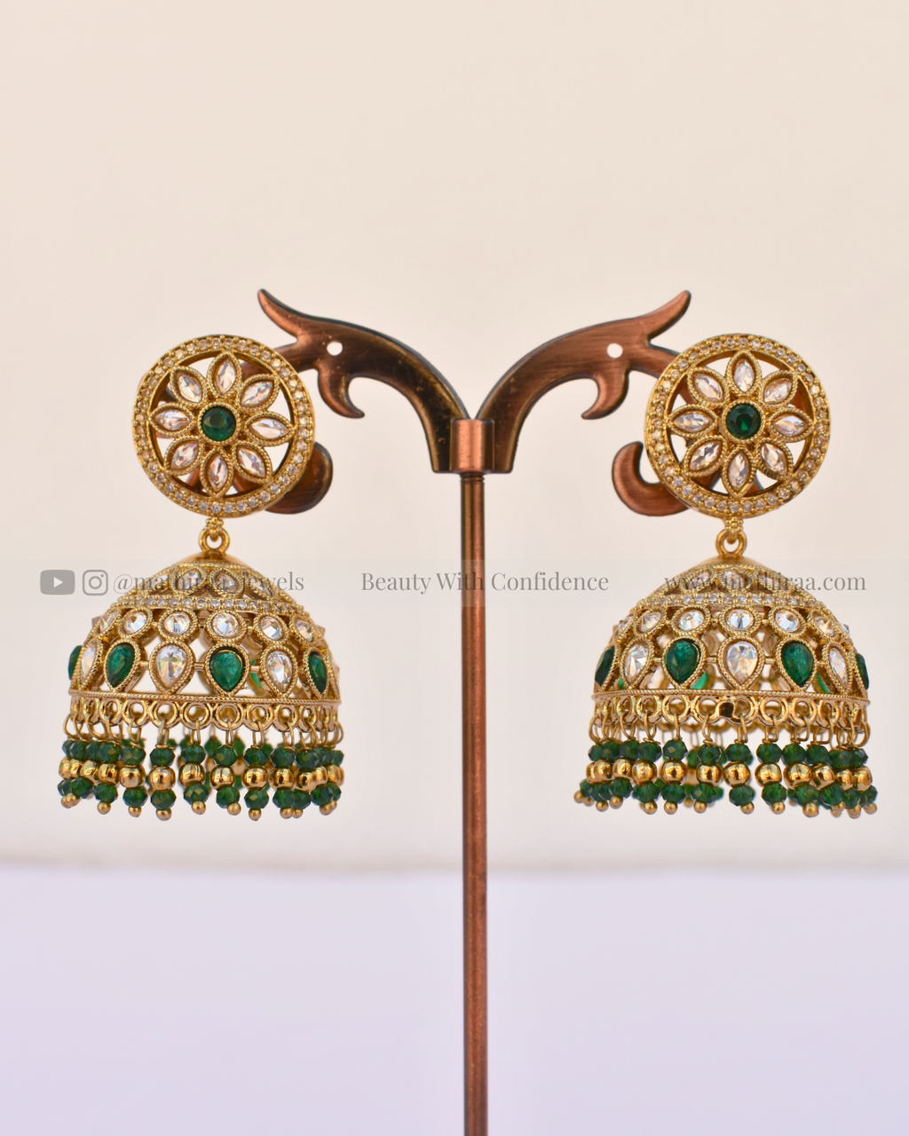 Bridal Polki Mehandi Jhumka
