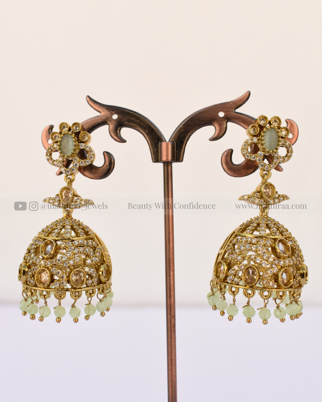 Pastel Glow CZ Jhumka