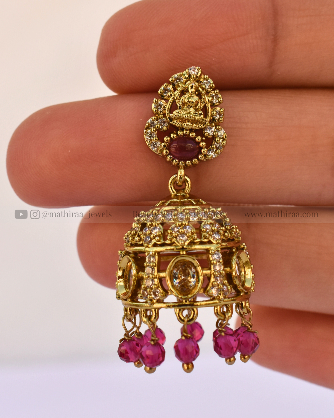 Lakshmi CZ Jhumkas
