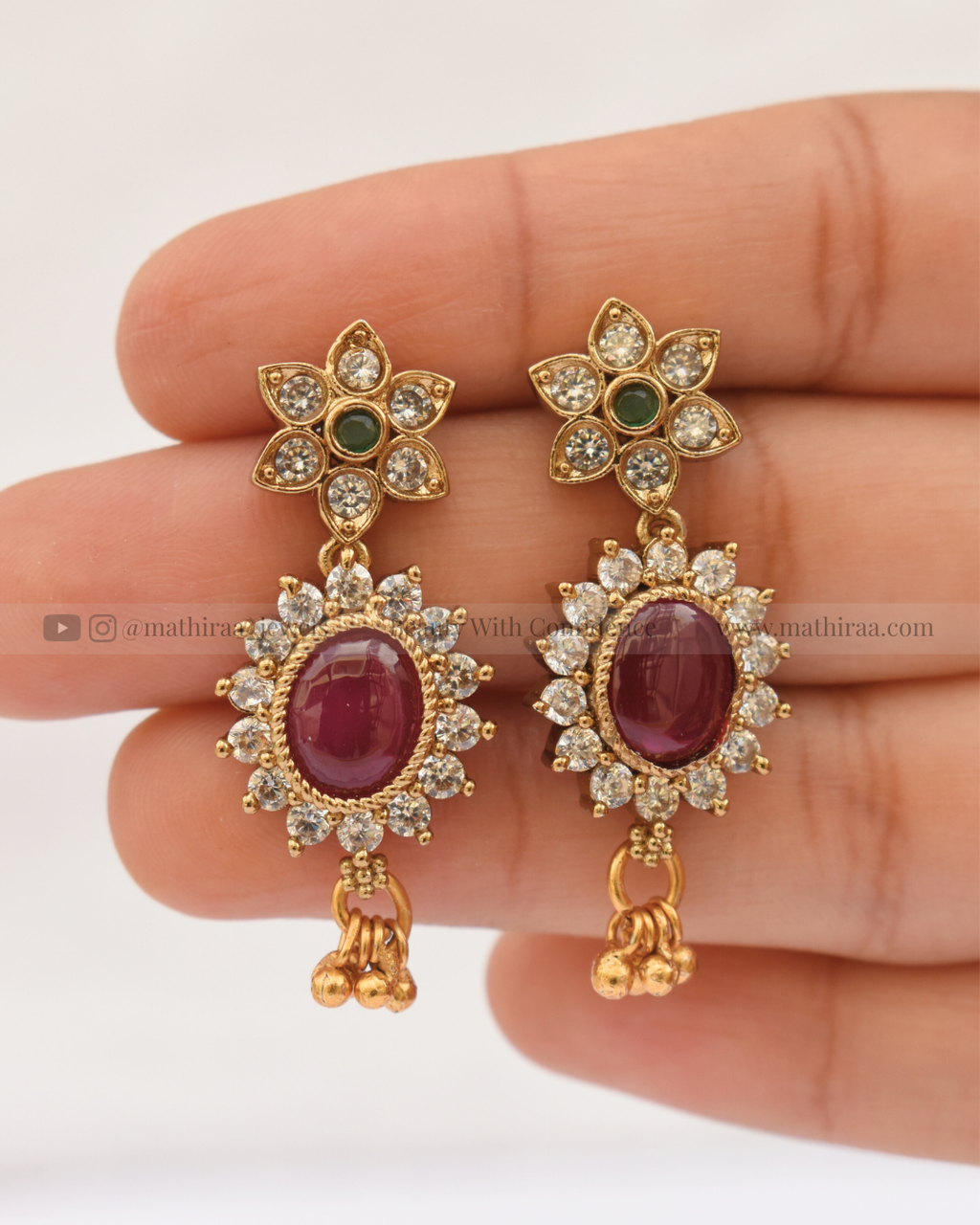AD Ruby Floral Neckset