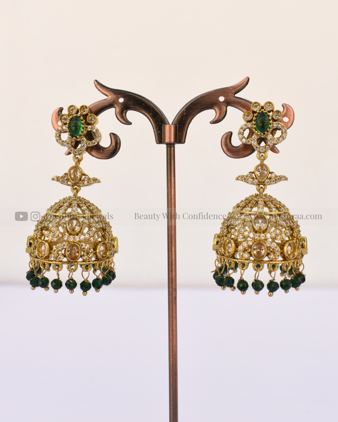 Pastel Glow CZ Jhumka