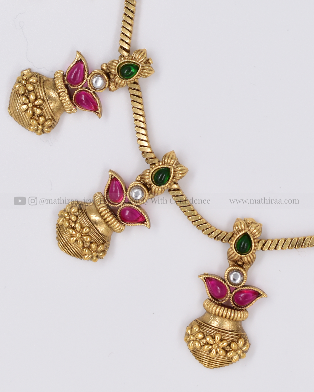 Purnika Kalasha Drop Neckset