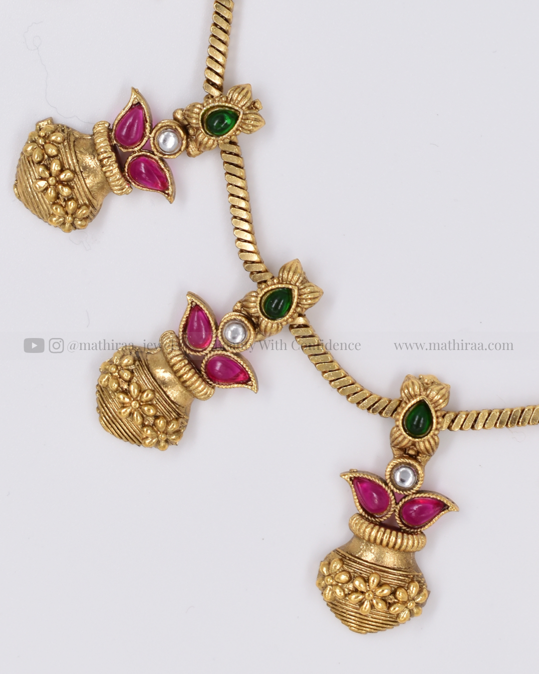 Purnika Kalasha Drop Neckset