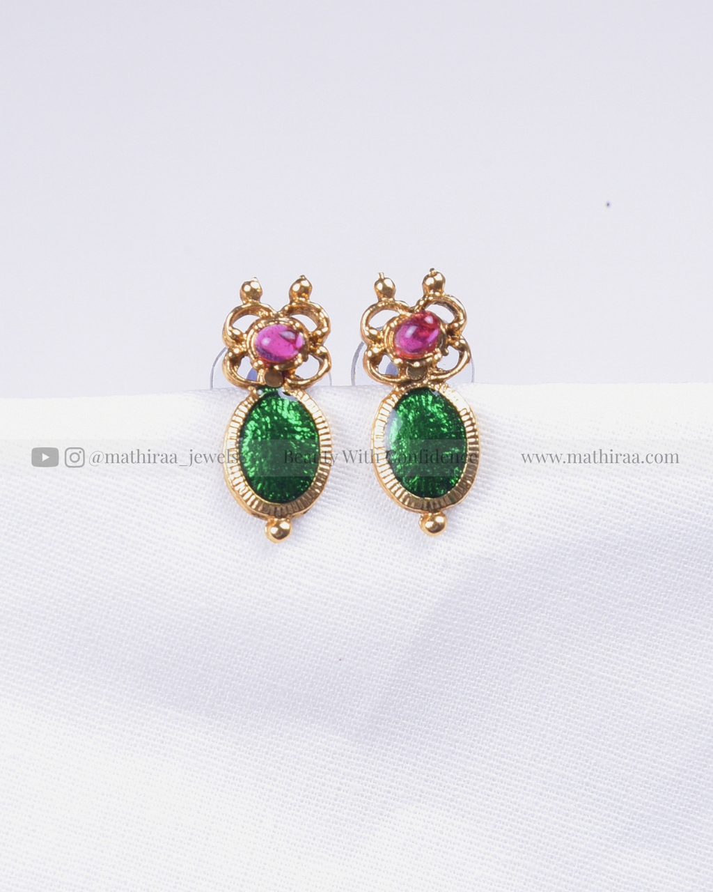 Green Floral Antique Necklace Set