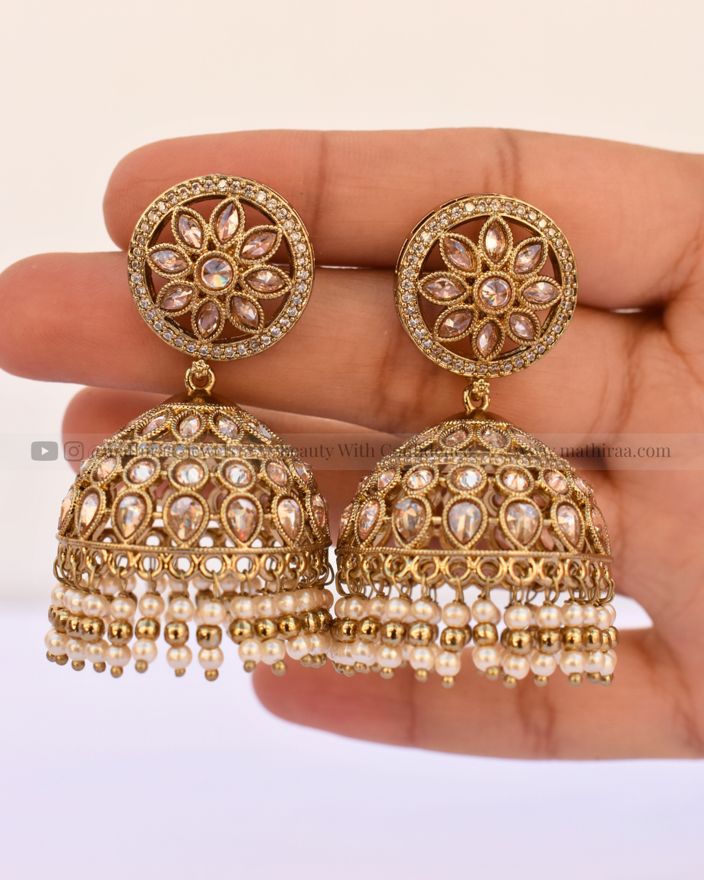 Bridal Polki Mehandi Jhumka