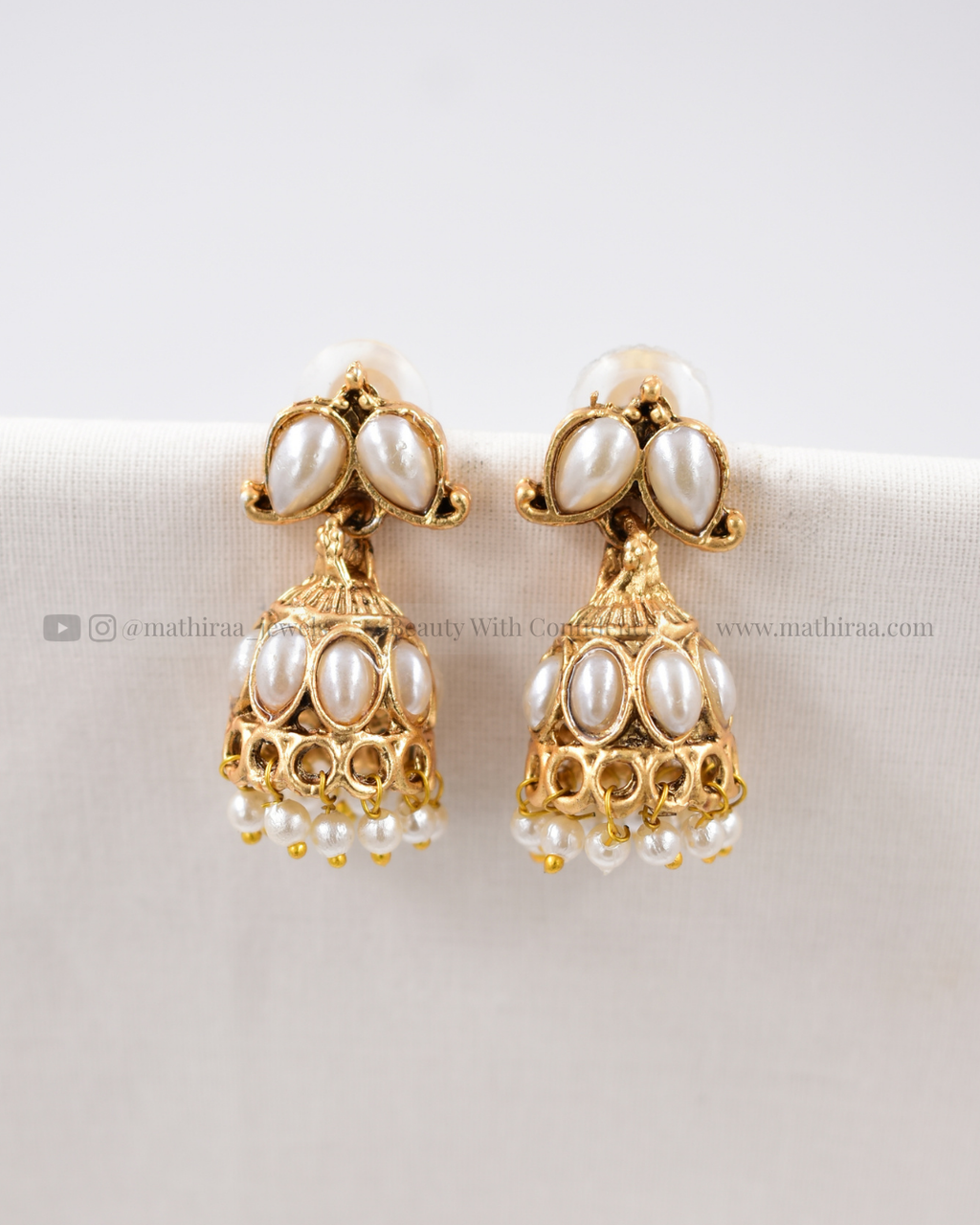 2 in 1 Irumugam Ruby Pearl neckset