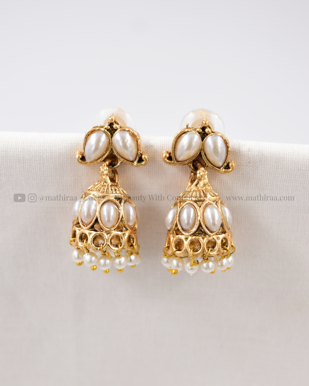 2 in 1 Irumugam Ruby Pearl neckset