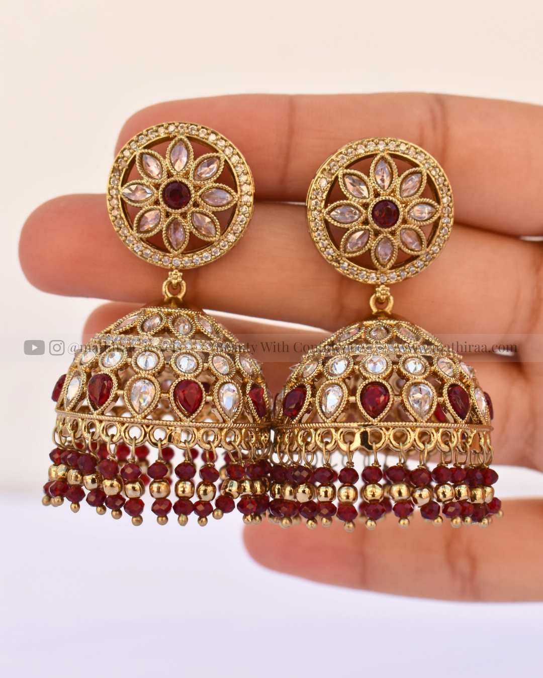 Bridal Polki Mehandi Jhumka