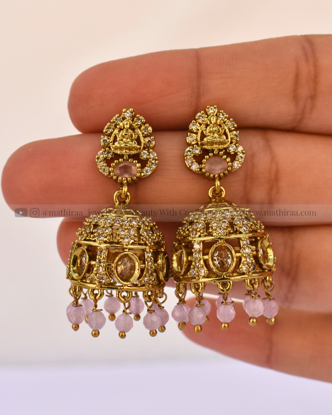Lakshmi CZ Jhumkas