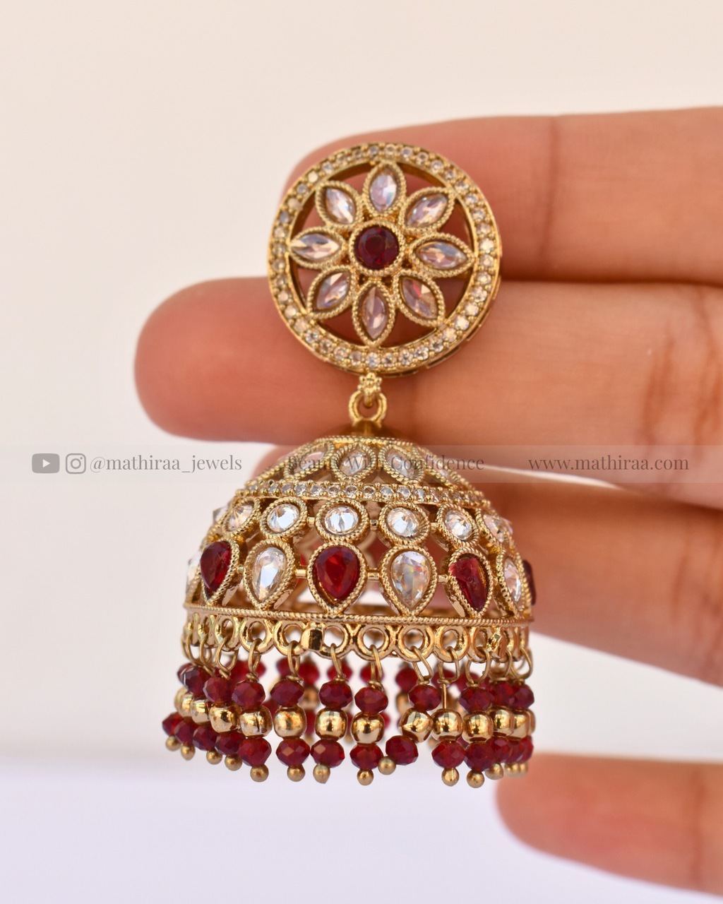 Bridal Polki Mehandi Jhumka